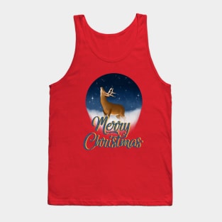 Merry Christmas Rudolph Reindeer Tank Top